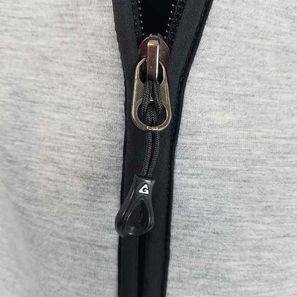 Gerry Gray Hooded Running Jacket Vest Scuba Style - Picture 5 of 6